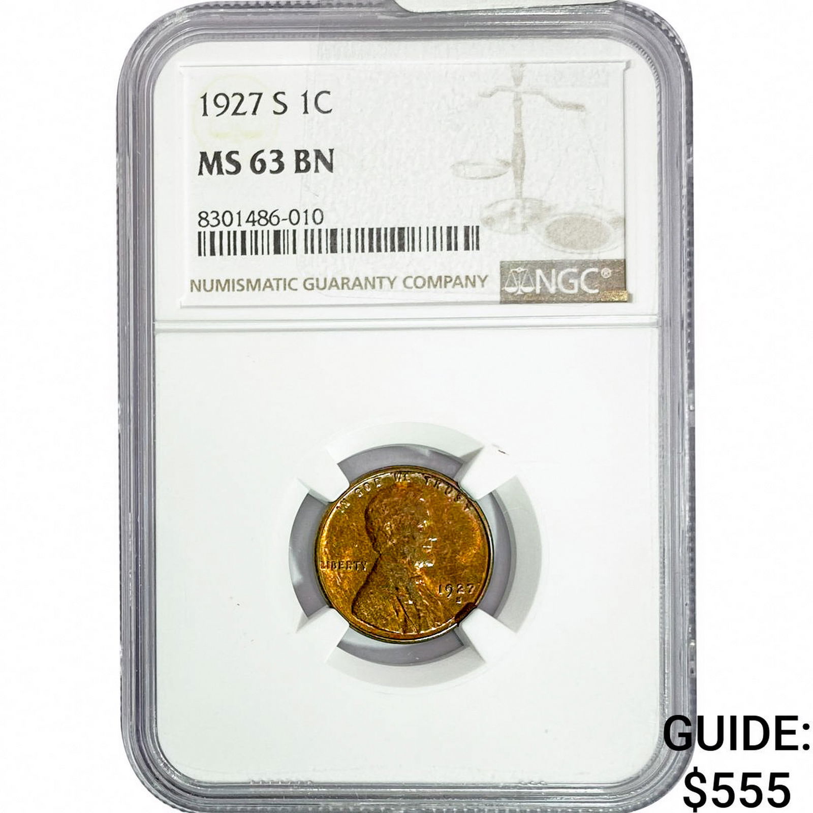 1927-S Wheat Cent NGC MS63 BN (1 of 2)