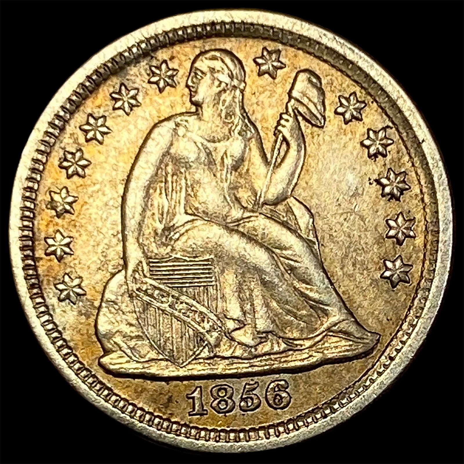 1856 Seated Liberty Dime CHOICE AU (1 of 2)