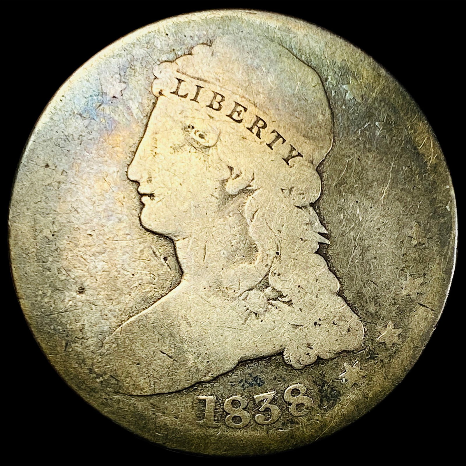 1838 Capped Bust Half Dollar NICELY CIRCULATED (1 of 2)