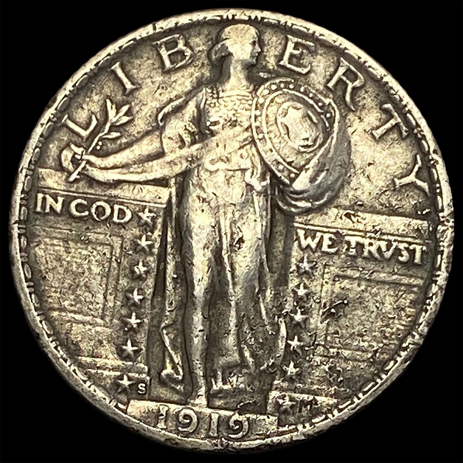 1919-S Standing Liberty Quarter NEARLY UNCIRCULATED (1 of 2)
