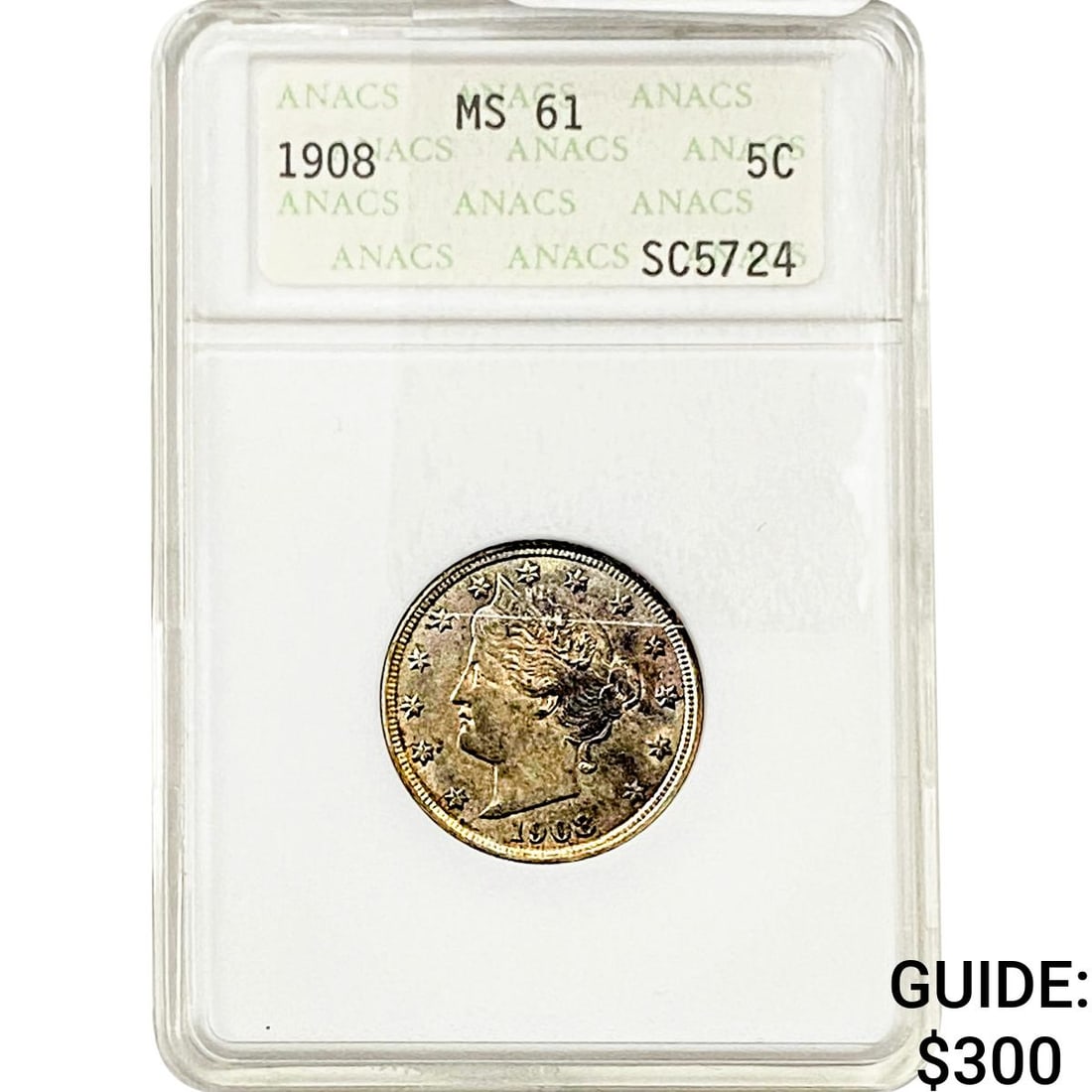 1908 Liberty Victory Nickel ANACS MS61 (1 of 2)