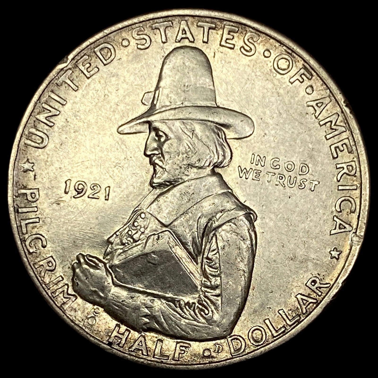 1921 Silver Pilgrim Half Dollar UNCIRCULATED (1 of 2)