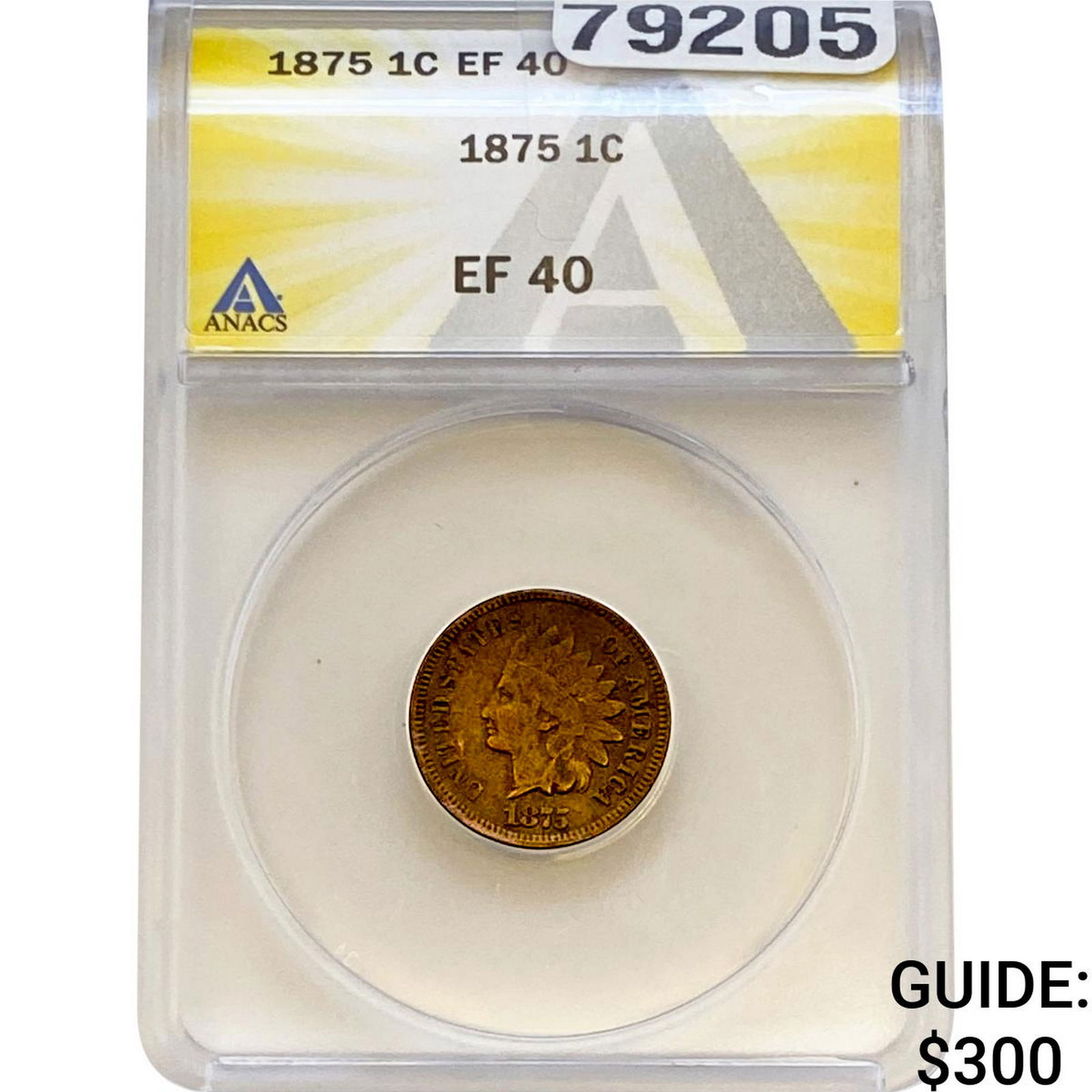 1875 Indian Head Cent ANACS EF40 (1 of 2)