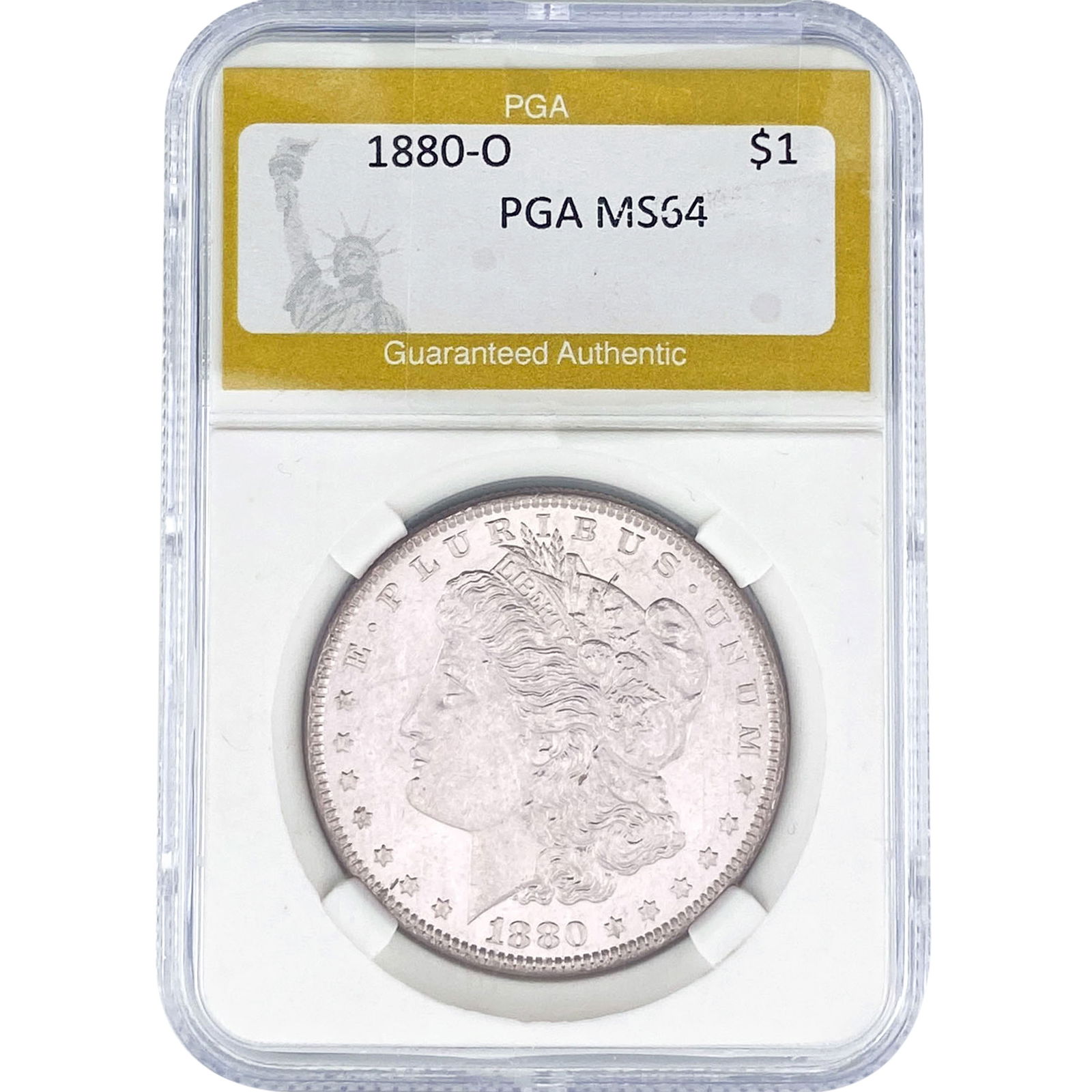 1880-O Morgan Silver Dollar PGA MS64: 1880-O Morgan Silver Dollar PGA MS64