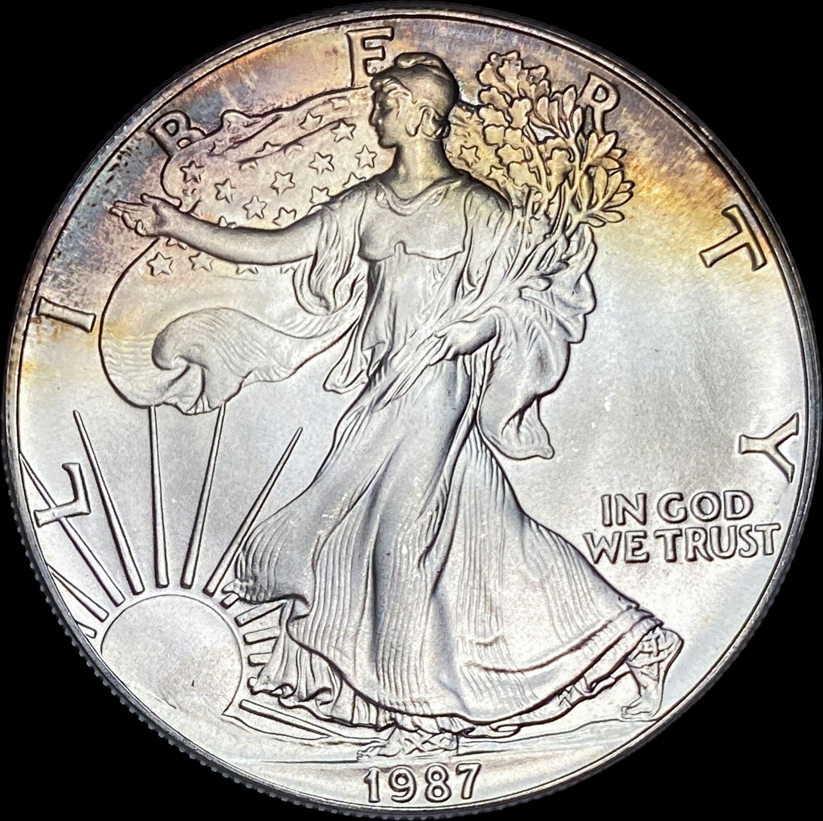 1987 1 oz Silver American Eagle $1 GEM BU (1 of 2)