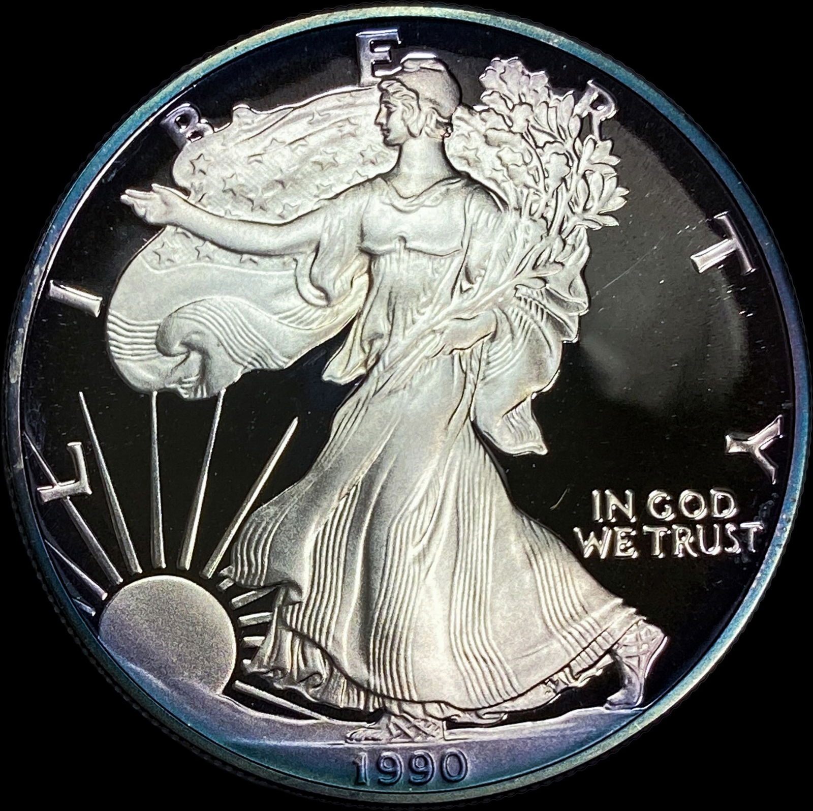 1990-S Silver American Eagle Proof CHOICE PROOF (1 of 2)