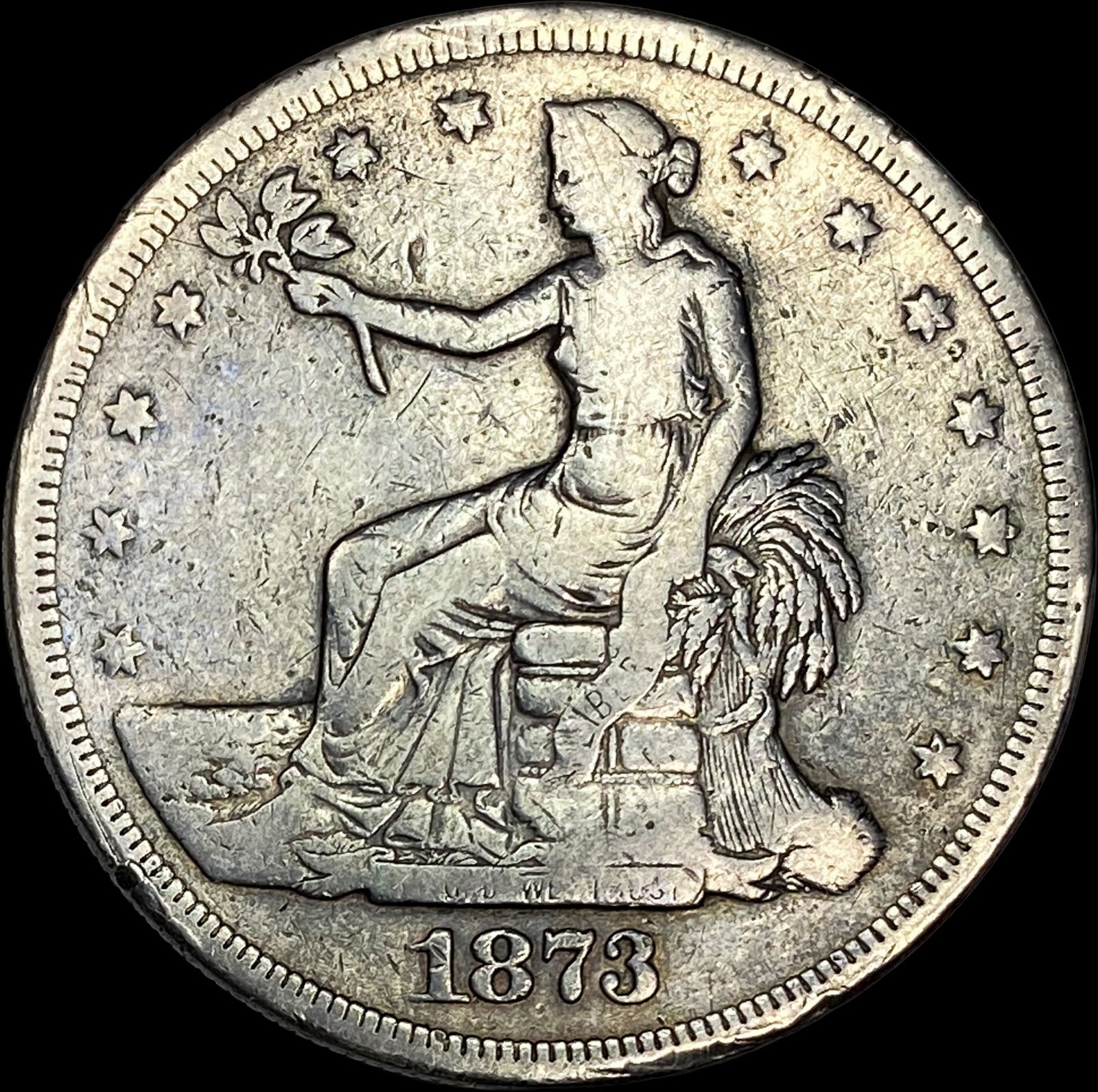 1873-S Silver Trade Dollar LIGHTLY CIRCULATED (1 of 2)