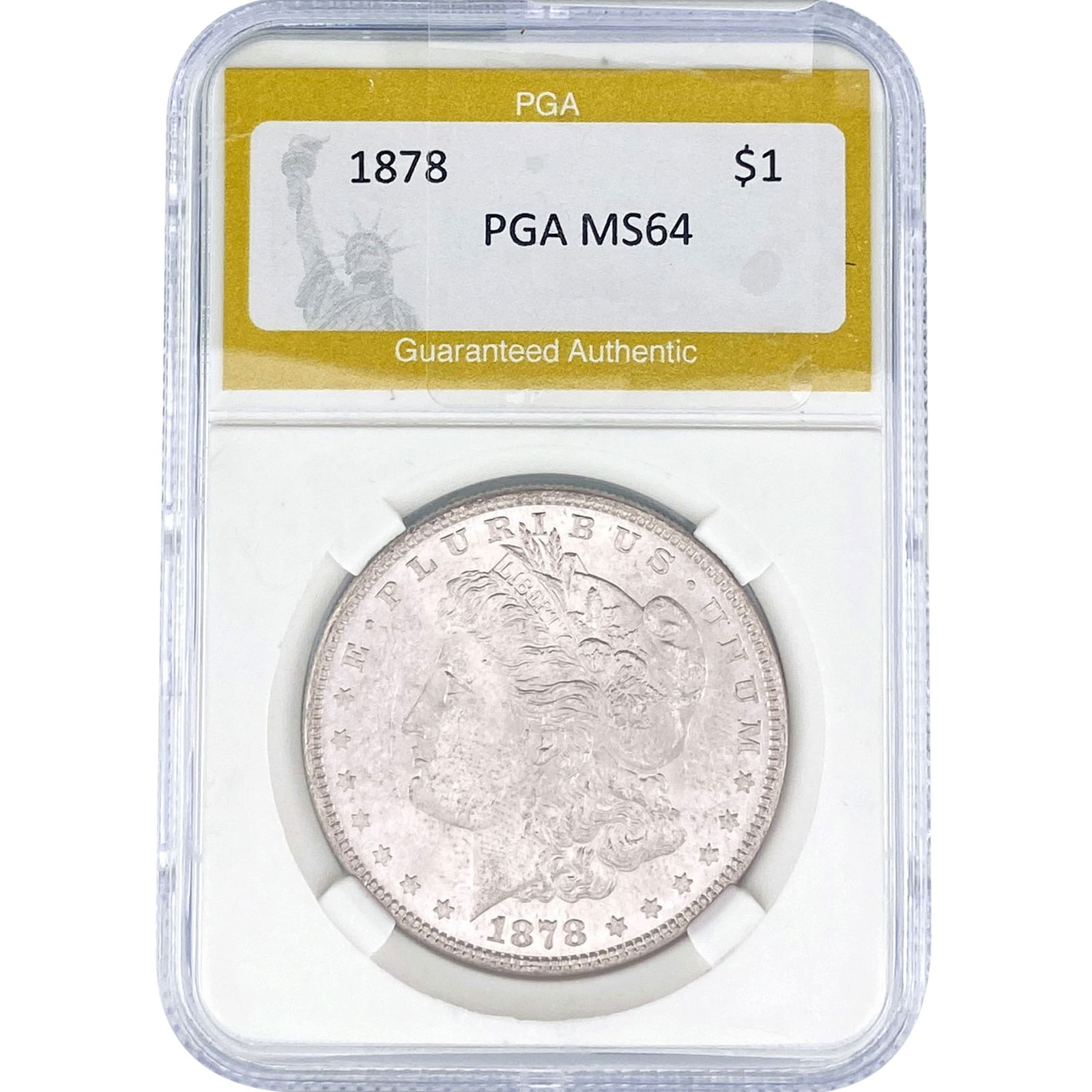 1878 Morgan Silver Dollar PGA MS64: 1878 Morgan Silver Dollar PGA MS64