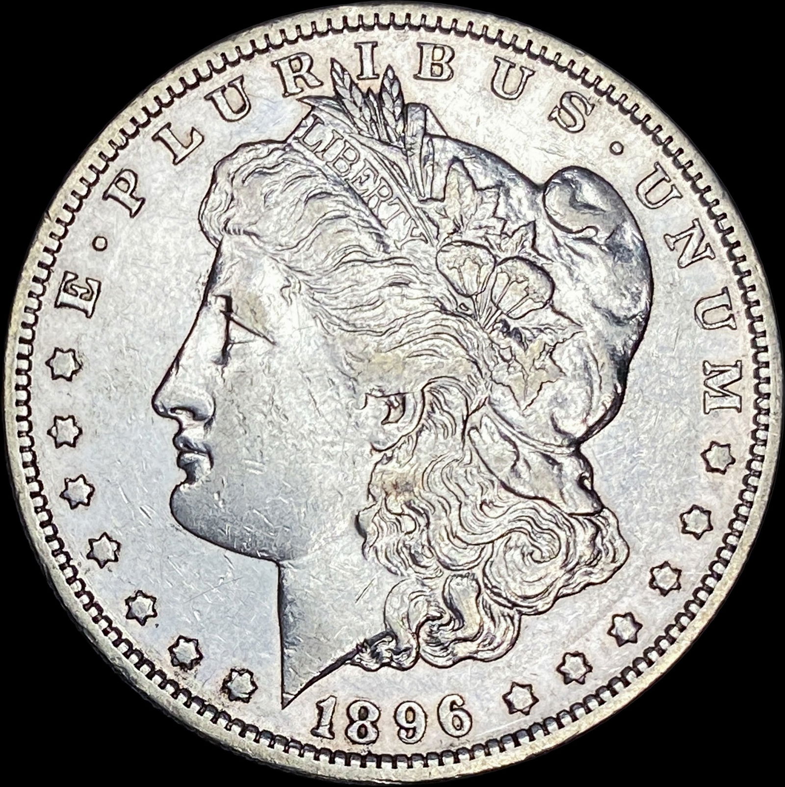 1896 Silver Morgan Dollar NEARLY UNCIRCULATED: 1896 Silver Morgan Dollar NEARLY UNCIRCULATED