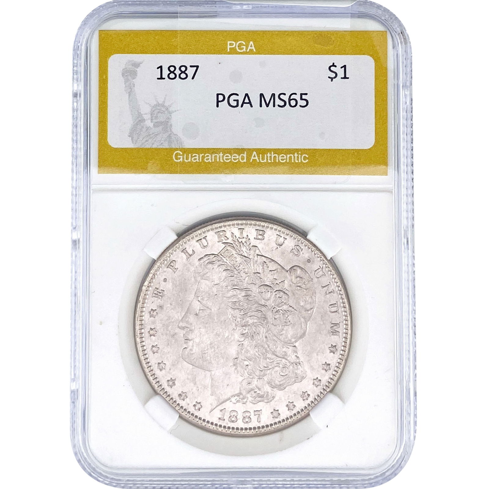 1887 Morgan Silver Dollar PGA MS65: 1887 Morgan Silver Dollar PGA MS65