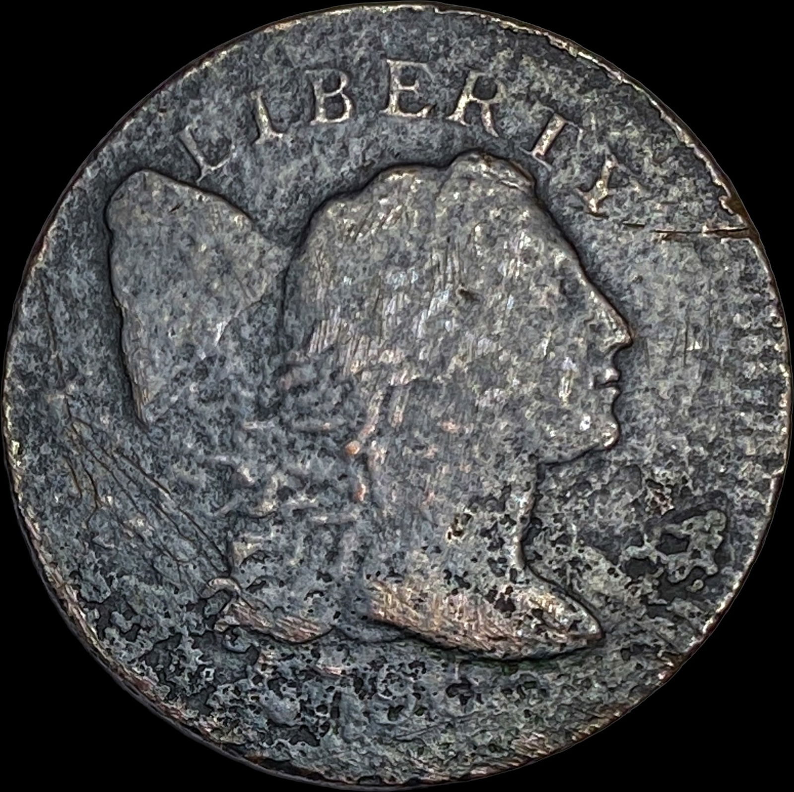 1793 Flowing Hair Large Cent HIGH GRADE (1 of 2)