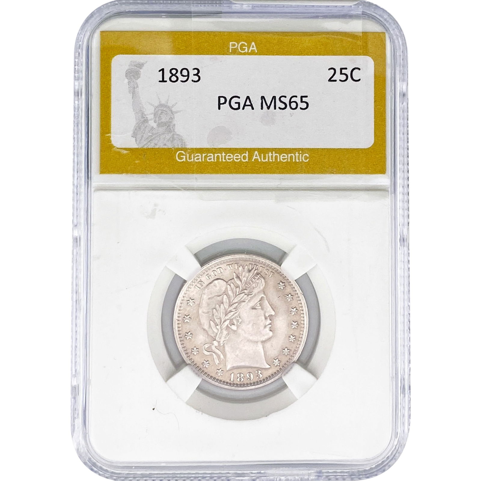 1893 Barber Quarter PGA MS65 (1 of 2)