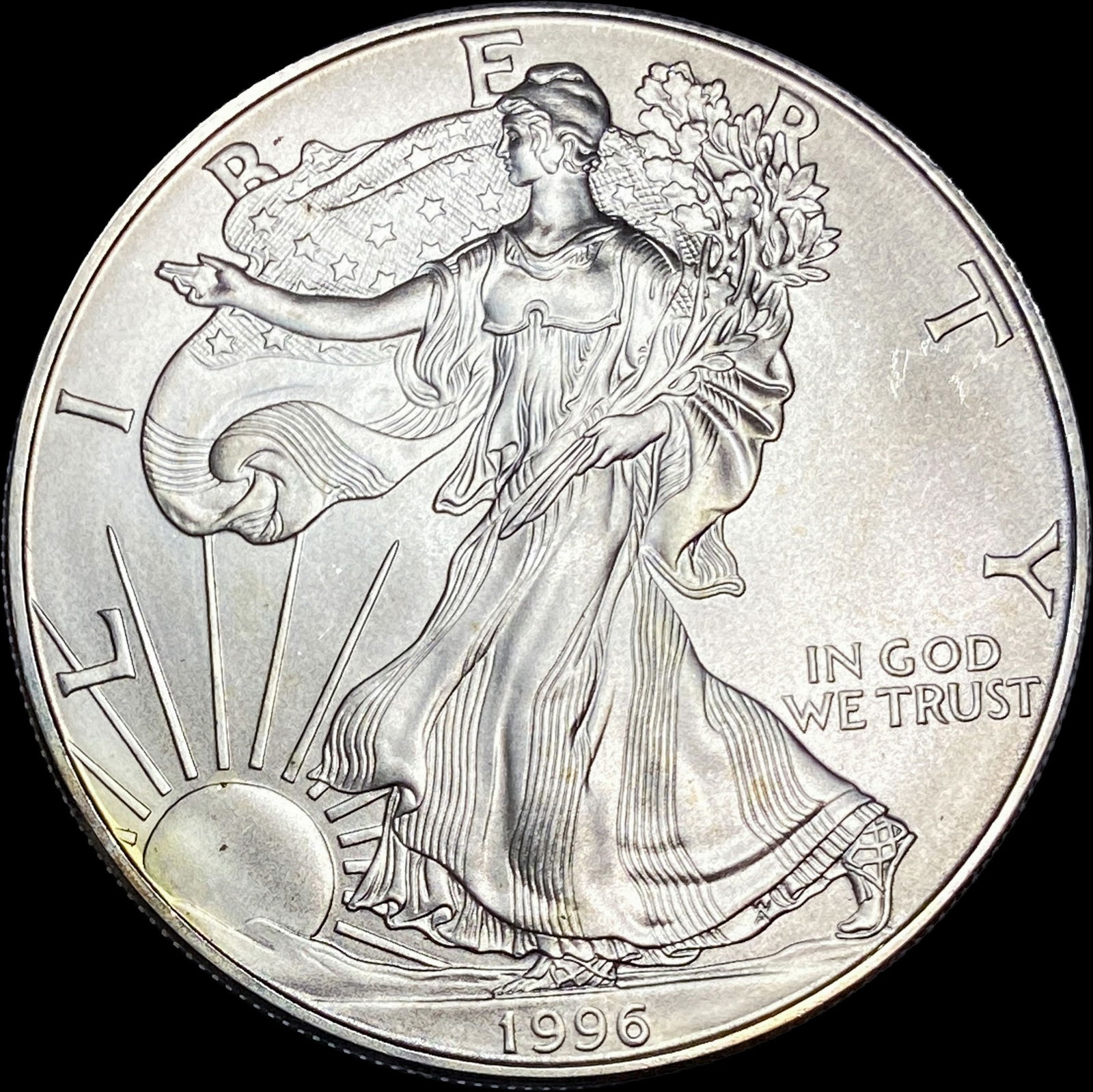 1996 Silver American Eagle $1 SUPERB GEM BU (1 of 2)