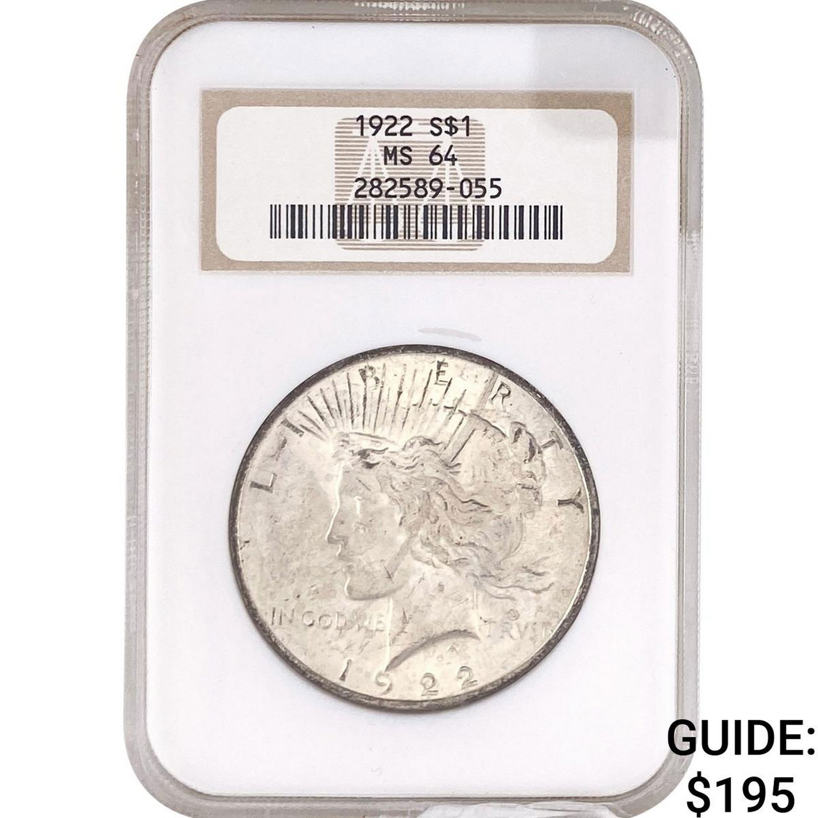 1922 Silver Peace Dollar NGC MS64 (1 of 2)
