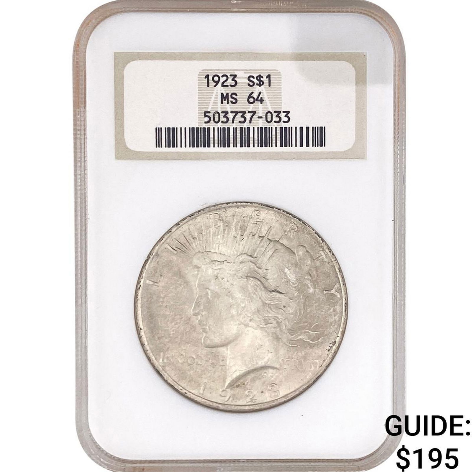 1923 Silver Peace Dollar NGC MS64 (1 of 2)