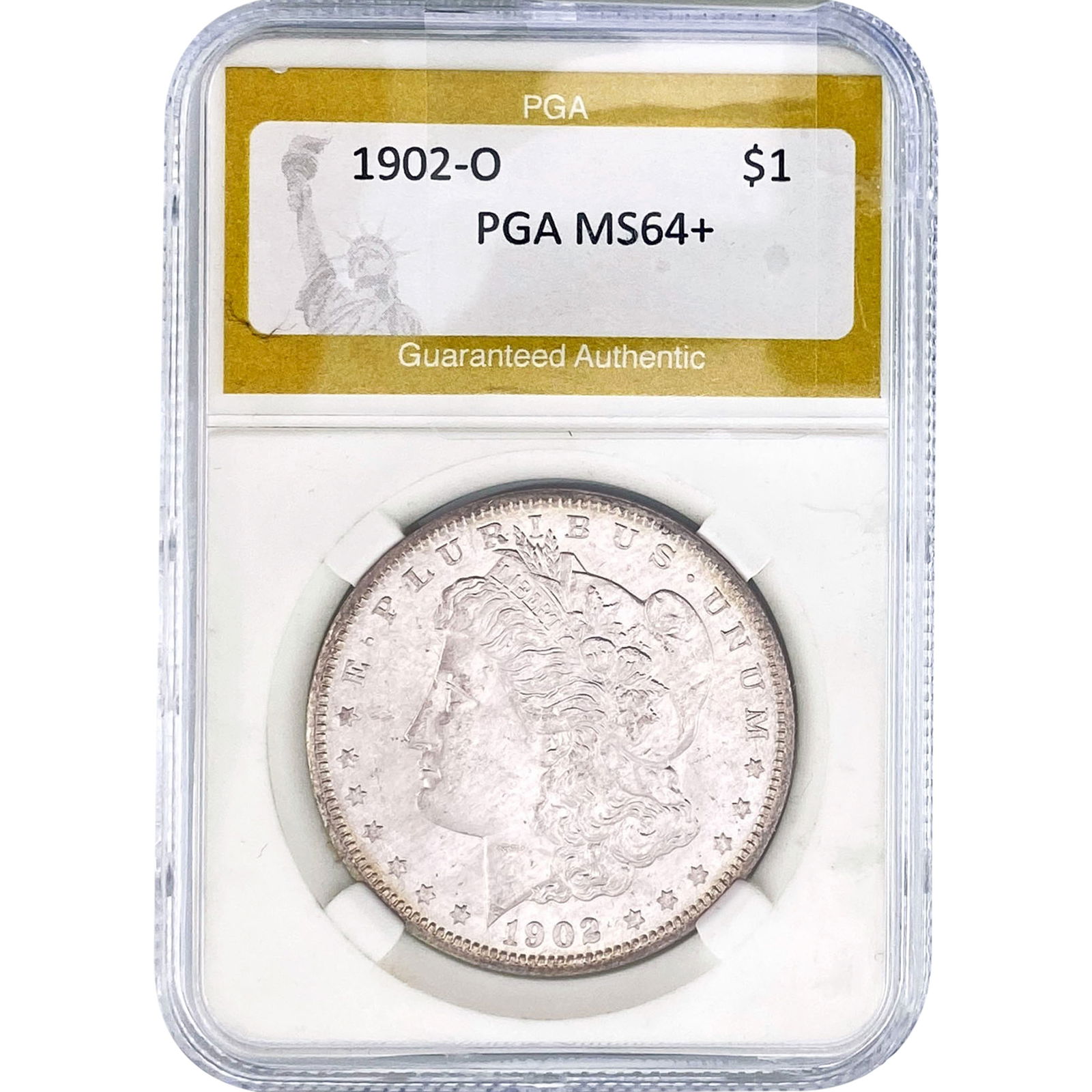 1902-O Morgan Silver Dollar PGA MS64+: 1902-O Morgan Silver Dollar PGA MS64+