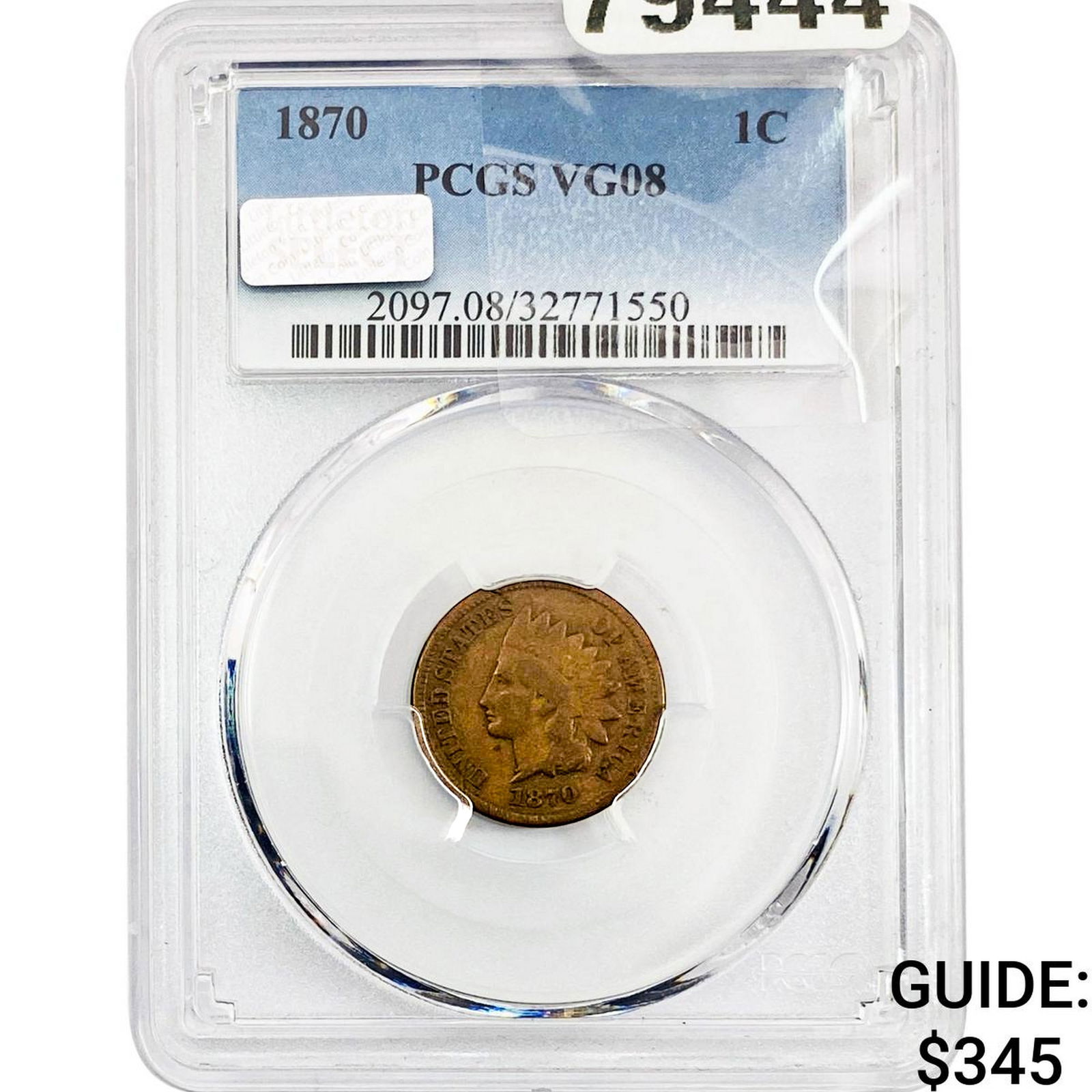 1870 Indian Head Cent PCGS VG08 (1 of 2)
