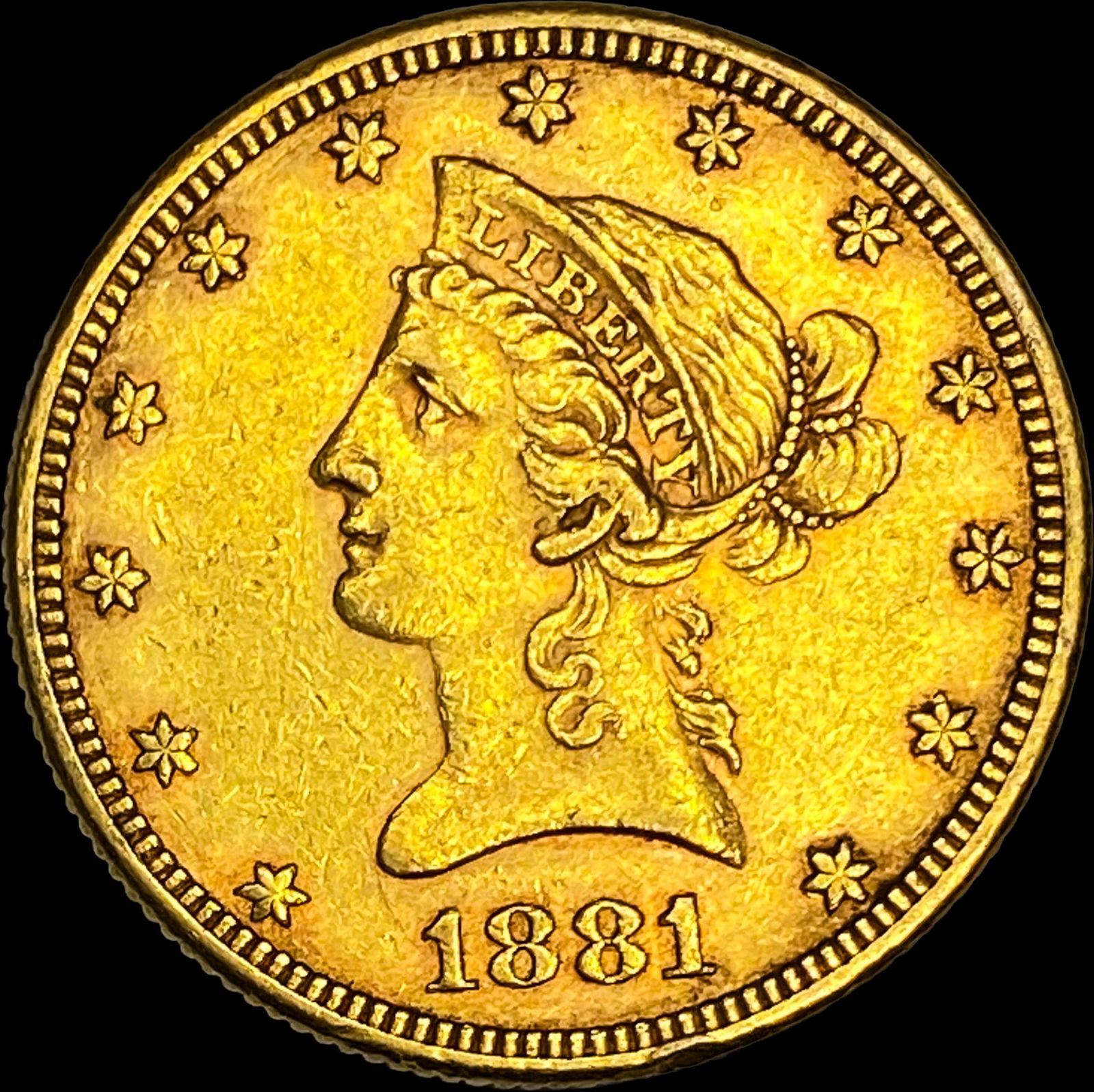 1881 $10 Liberty Head Eagle CLOSELY UNCIRCULATED (1 of 2)