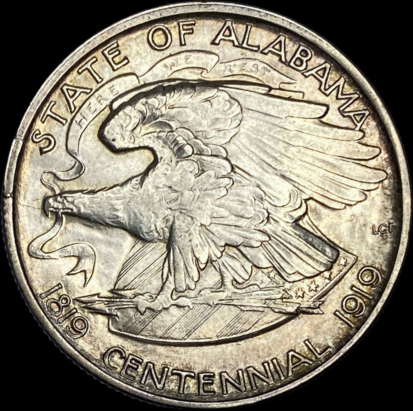 1921 Silver Half Dollar Alabama Centennial CLOSELY UNCIRCULATED - 2
