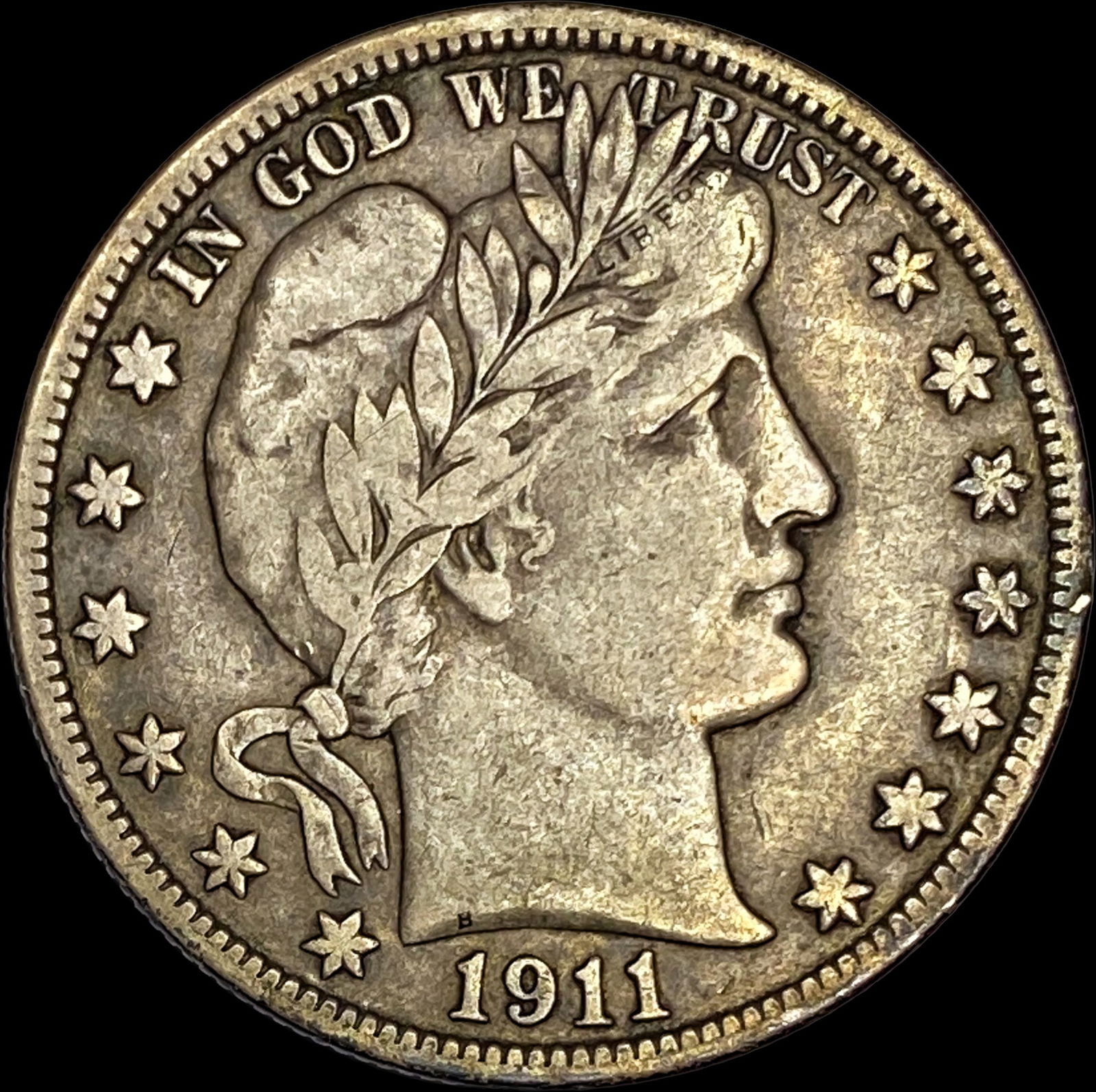 1911-S Silver Barber Half Dollar LIGHTLY CIRCULATED (1 of 2)