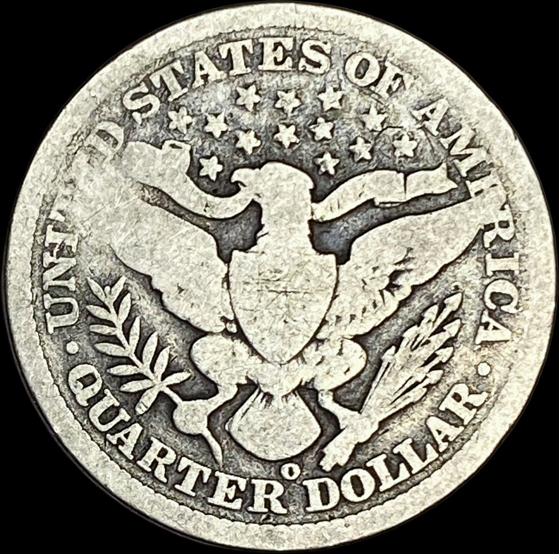 1896-O Silver Barber Quarter NICELY CIRCULATED - 2