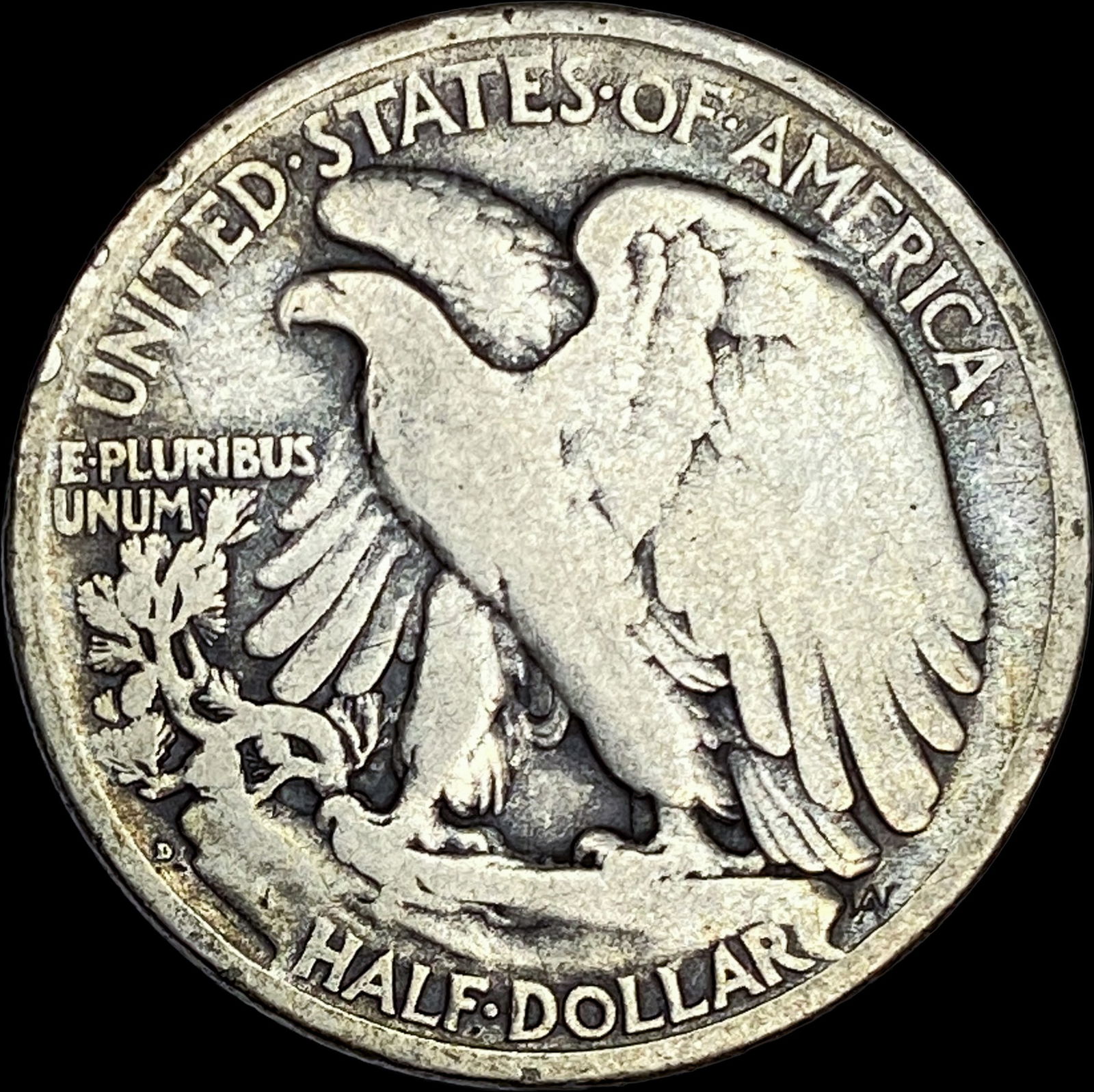 1919-D Silver Walking Liberty Half Dollar NICELY CIRCULATED - 2