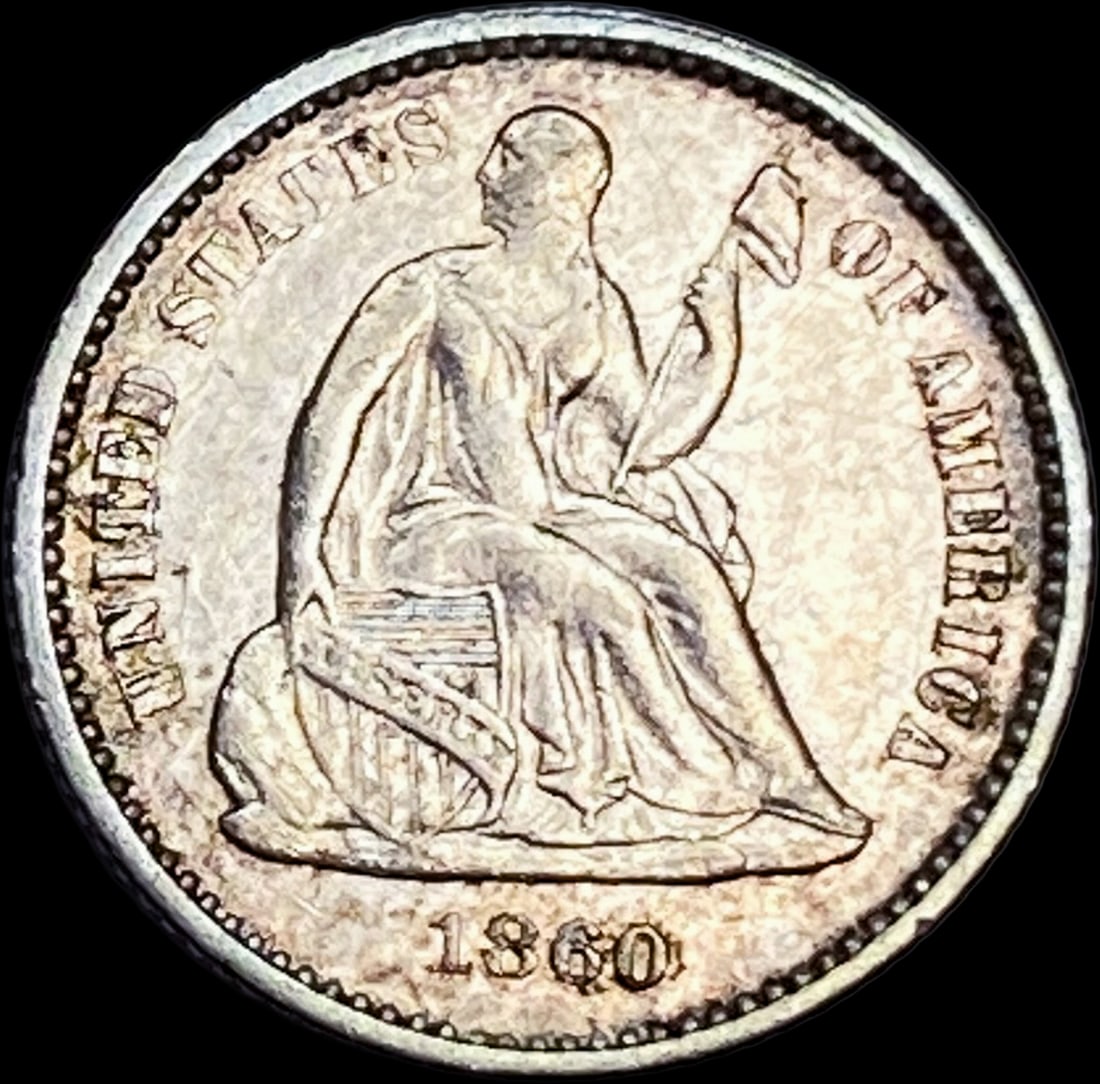 1860 Seated Liberty Half Dime CLOSELY UNCIRCULATED (1 of 2)