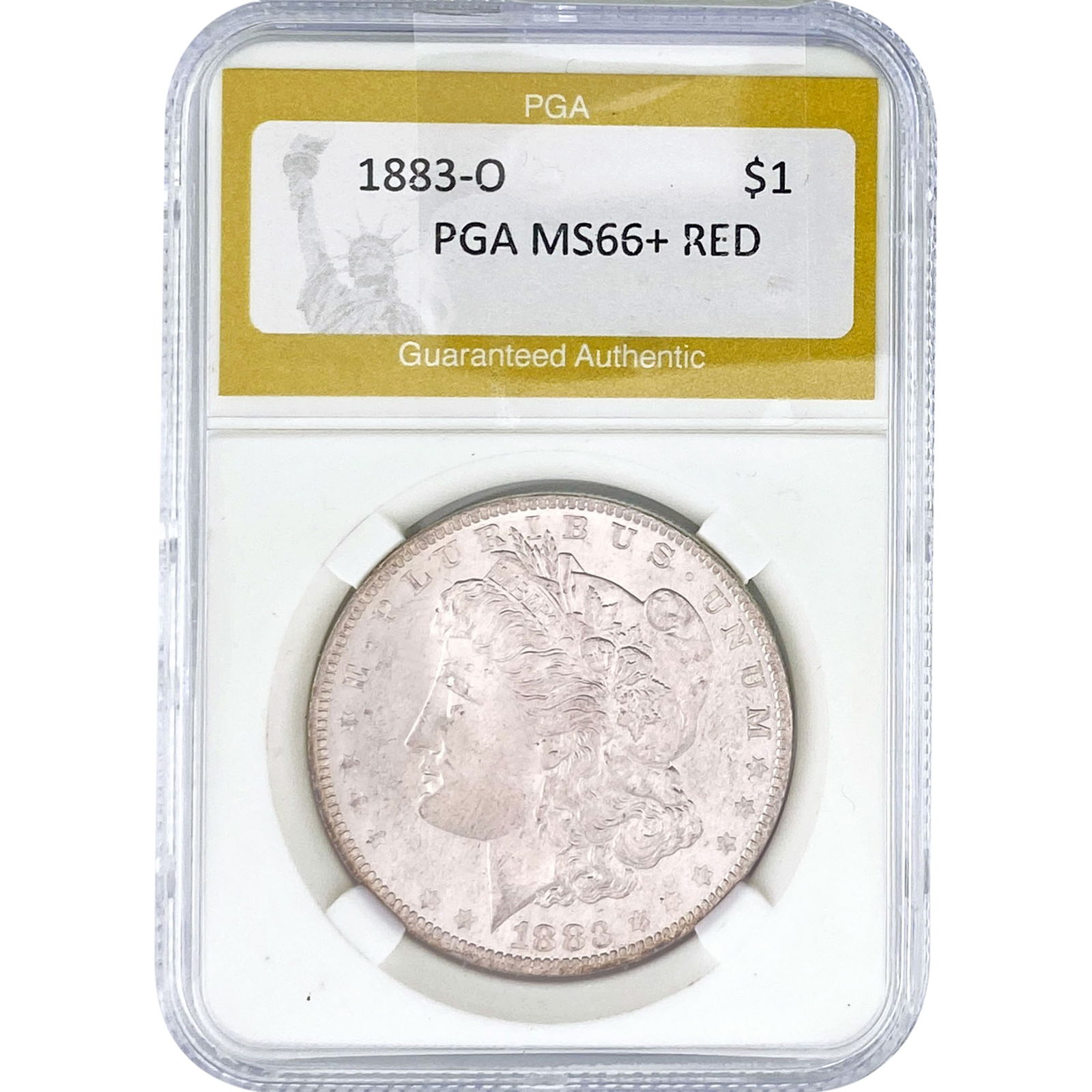 1883-O Morgan Silver Dollar PGA MS66+ RED (1 of 2)