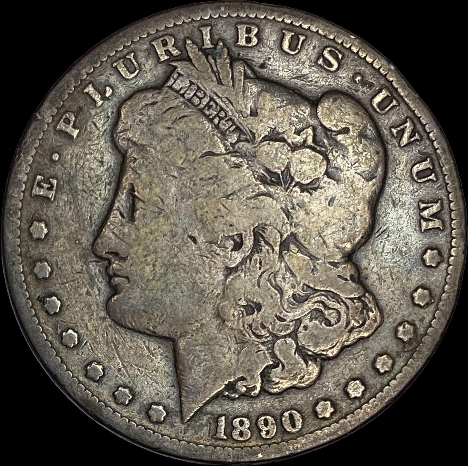 1890-CC Silver Morgan Dollar NICELY CIRCULATED: 1890-CC Silver Morgan Dollar NICELY CIRCULATED