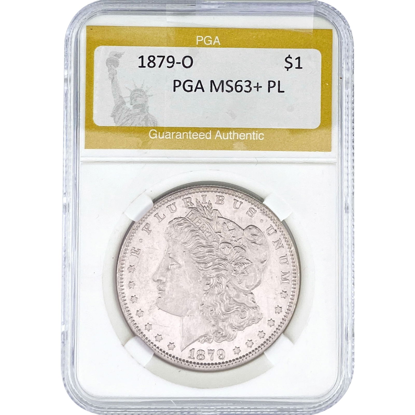 1879-O Morgan Silver Dollar PGA MS63+ PL: 1879-O Morgan Silver Dollar PGA MS63+ PL