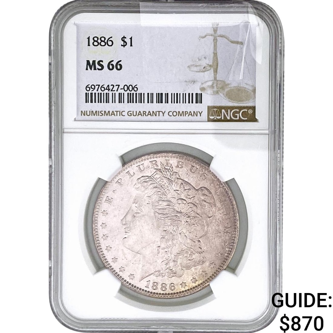 1886 Morgan Silver Dollar NGC MS66 (1 of 2)