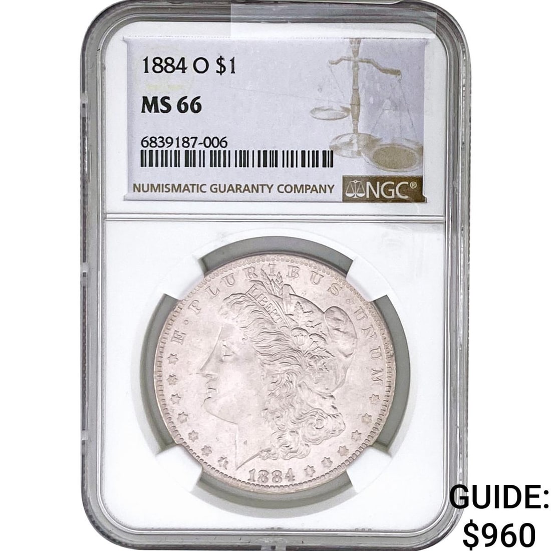 1884-O Morgan Silver Dollar NGC MS66 (1 of 2)