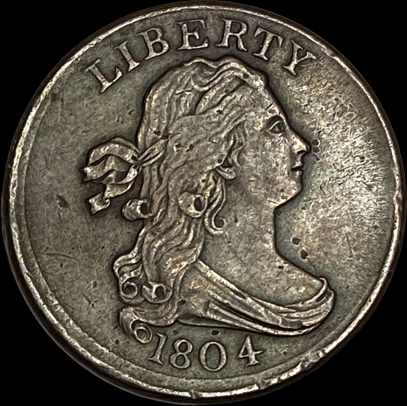 1804 Copper Half Cent NEARLY UNCIRCULATED (1 of 2)