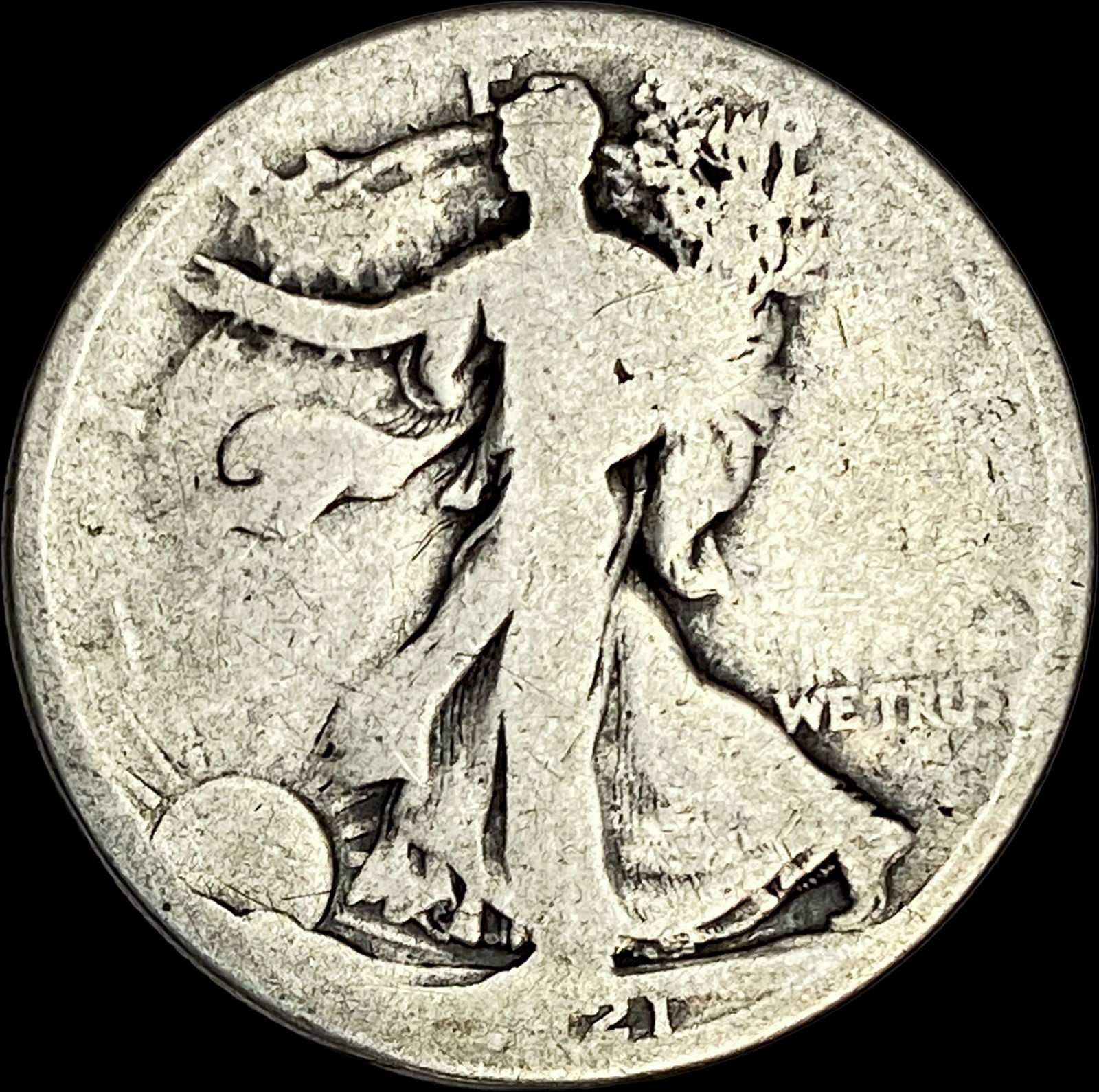 1941-D Silver Half Dollar Walking Liberty NICELY CIRCULATED: 1941-D Silver Half Dollar Walking Liberty NICELY CIRCULATED