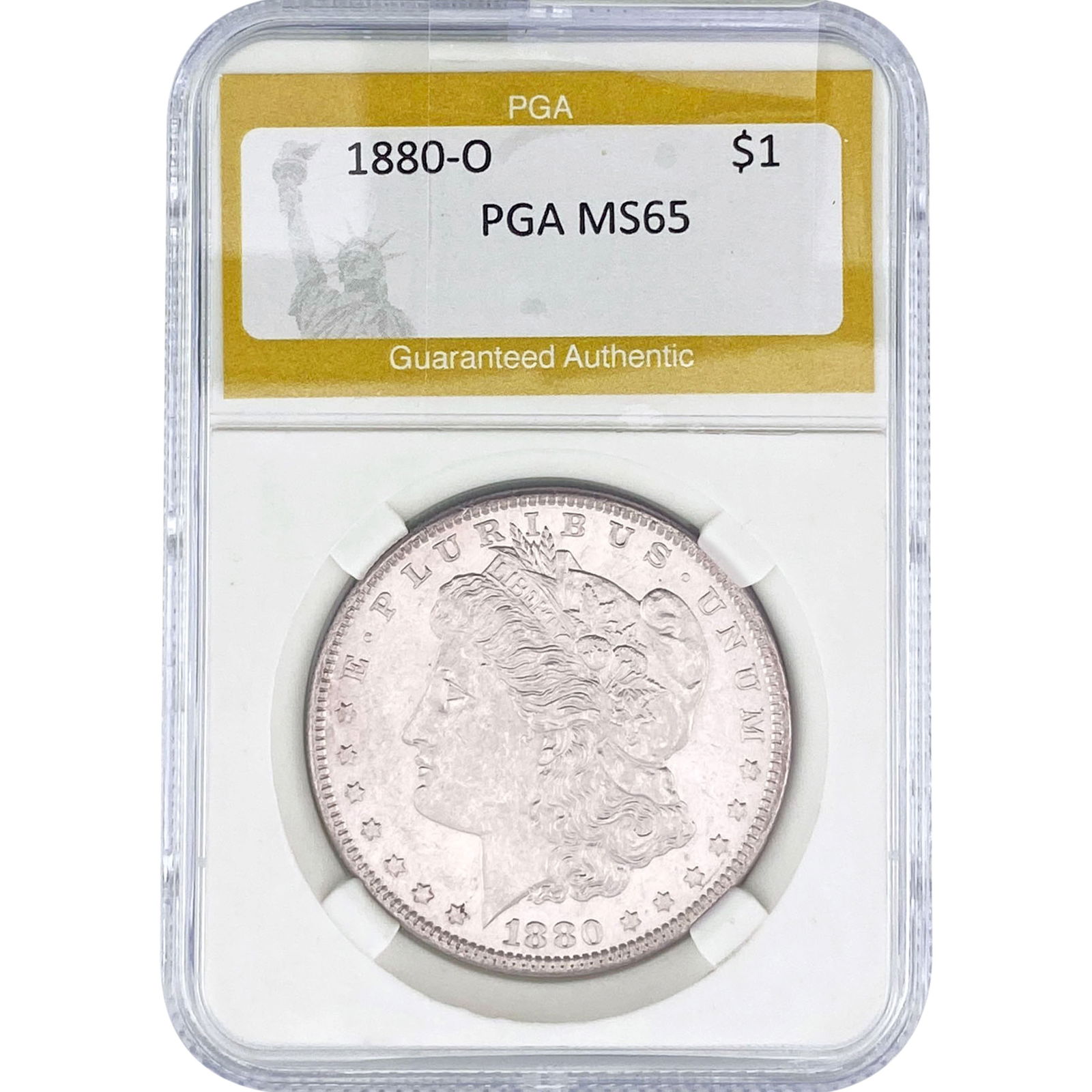 1880-O Morgan Silver Dollar PGA MS65: 1880-O Morgan Silver Dollar PGA MS65
