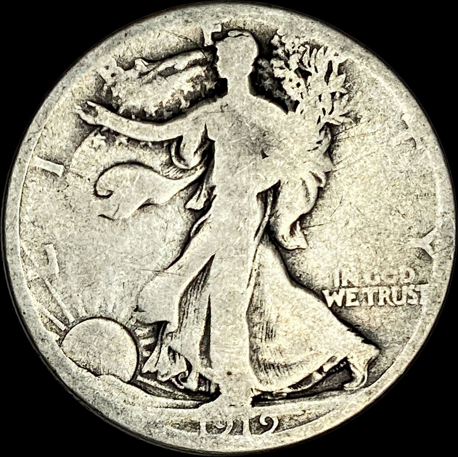 1917-D Silver Walking Liberty Half Dollar CHOICE BU (1 of 2)
