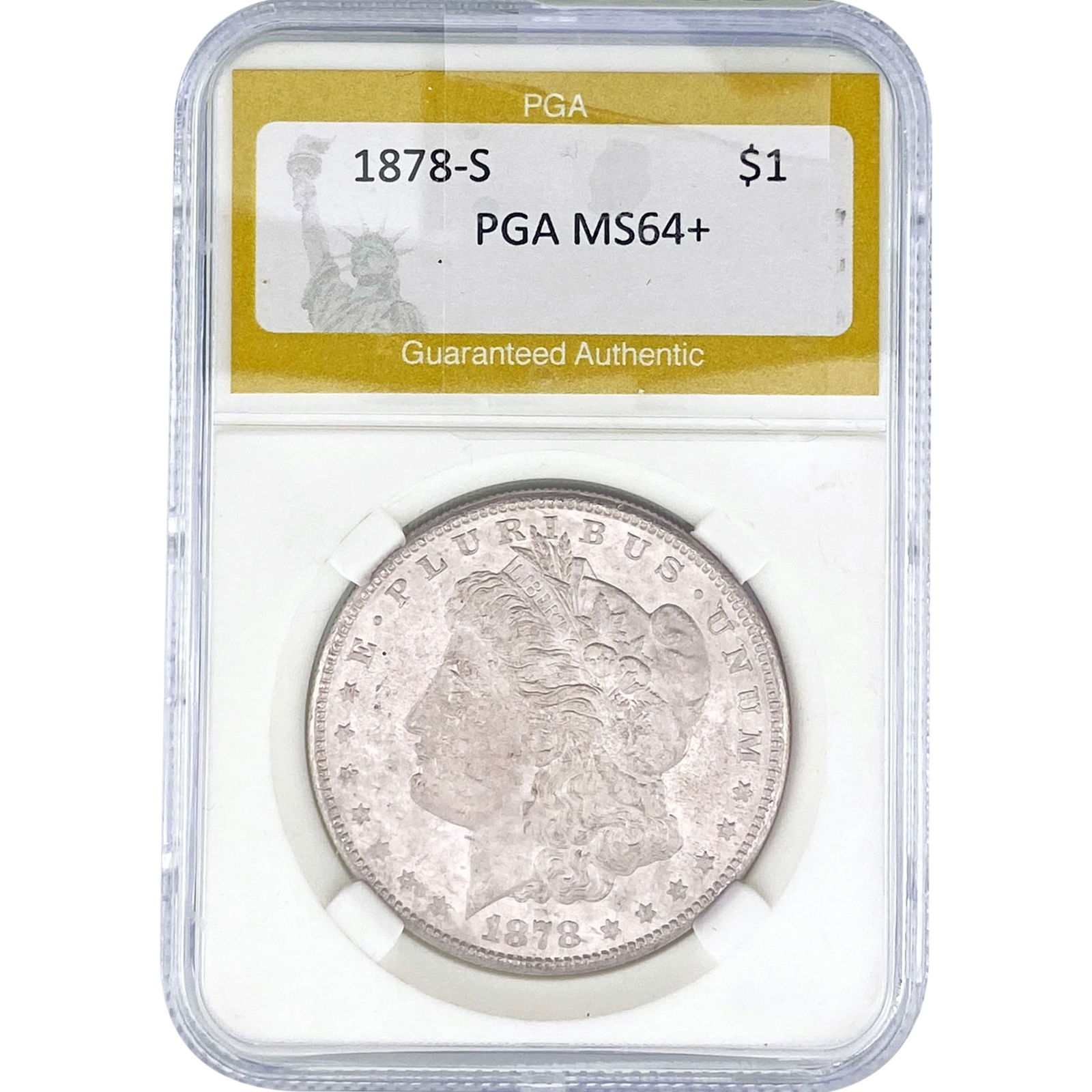 1878-S Morgan Silver Dollar PGA MS64+ (1 of 2)