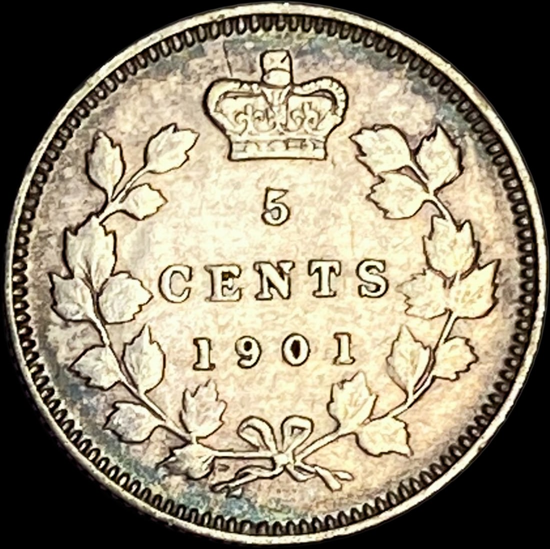 1901 Canada Silver 5 Cents CHOICE BU - 2