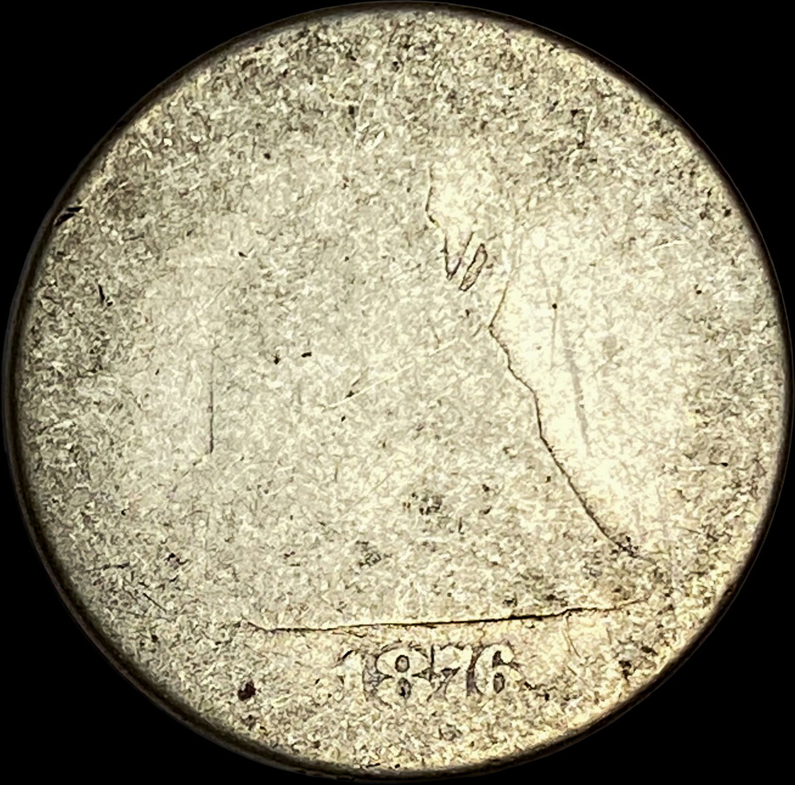 1876 Seated Liberty Dime (No Mint Mark) LIGHTLY CIRCULATED (1 of 2)