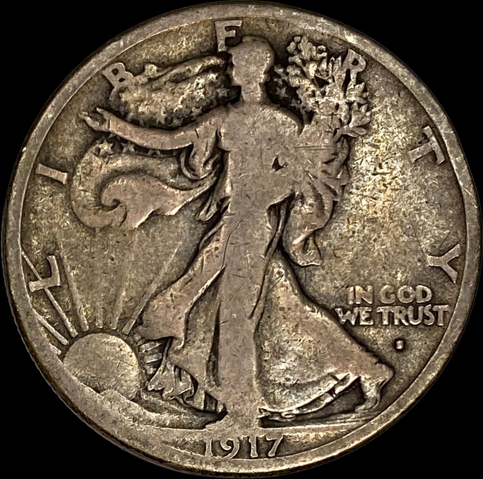 1917-S Silver Half Dollar NICELY CIRCULATED (1 of 2)