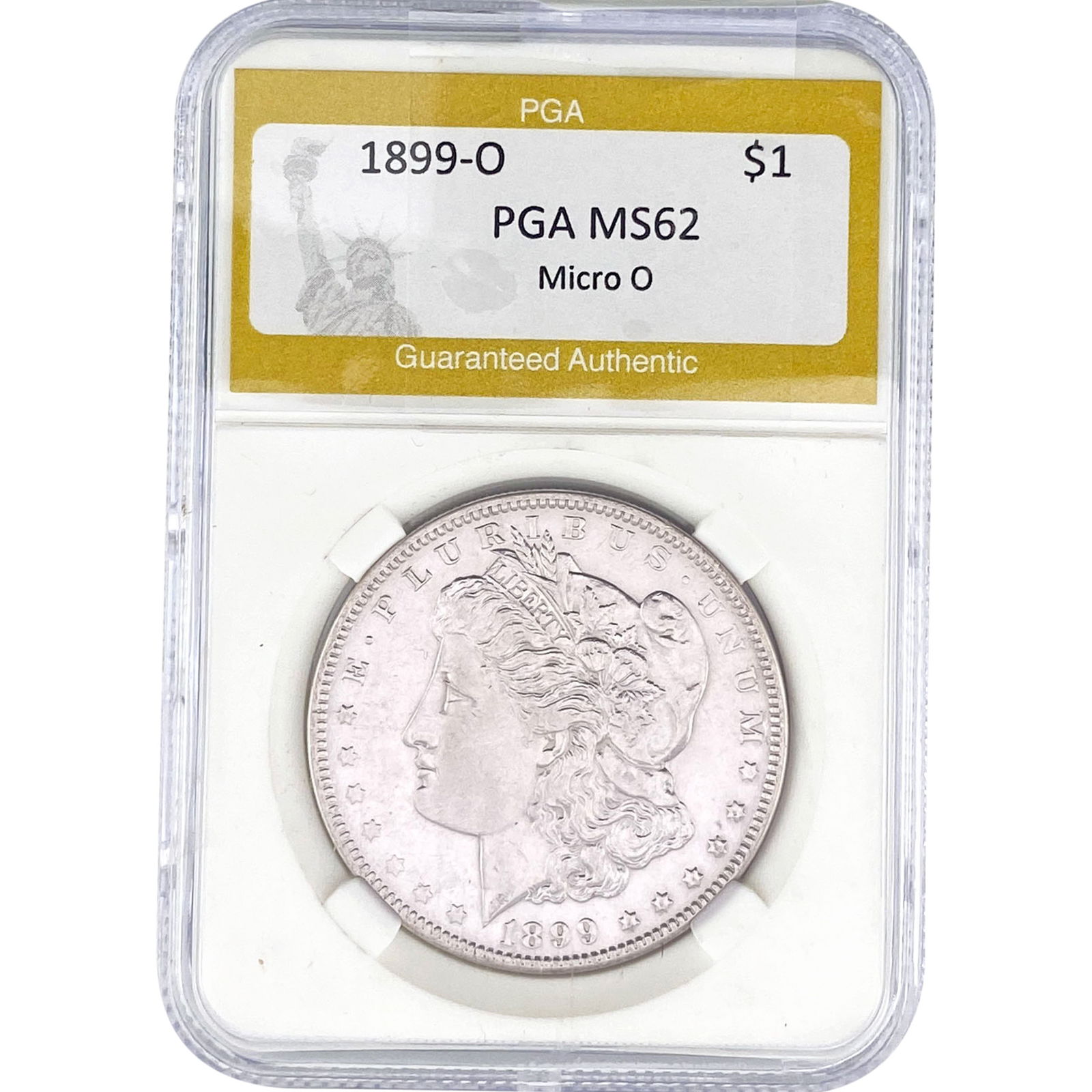 1899-O Morgan Silver Dollar PGA MS62 Micro O: 1899-O Morgan Silver Dollar PGA MS62 Micro O