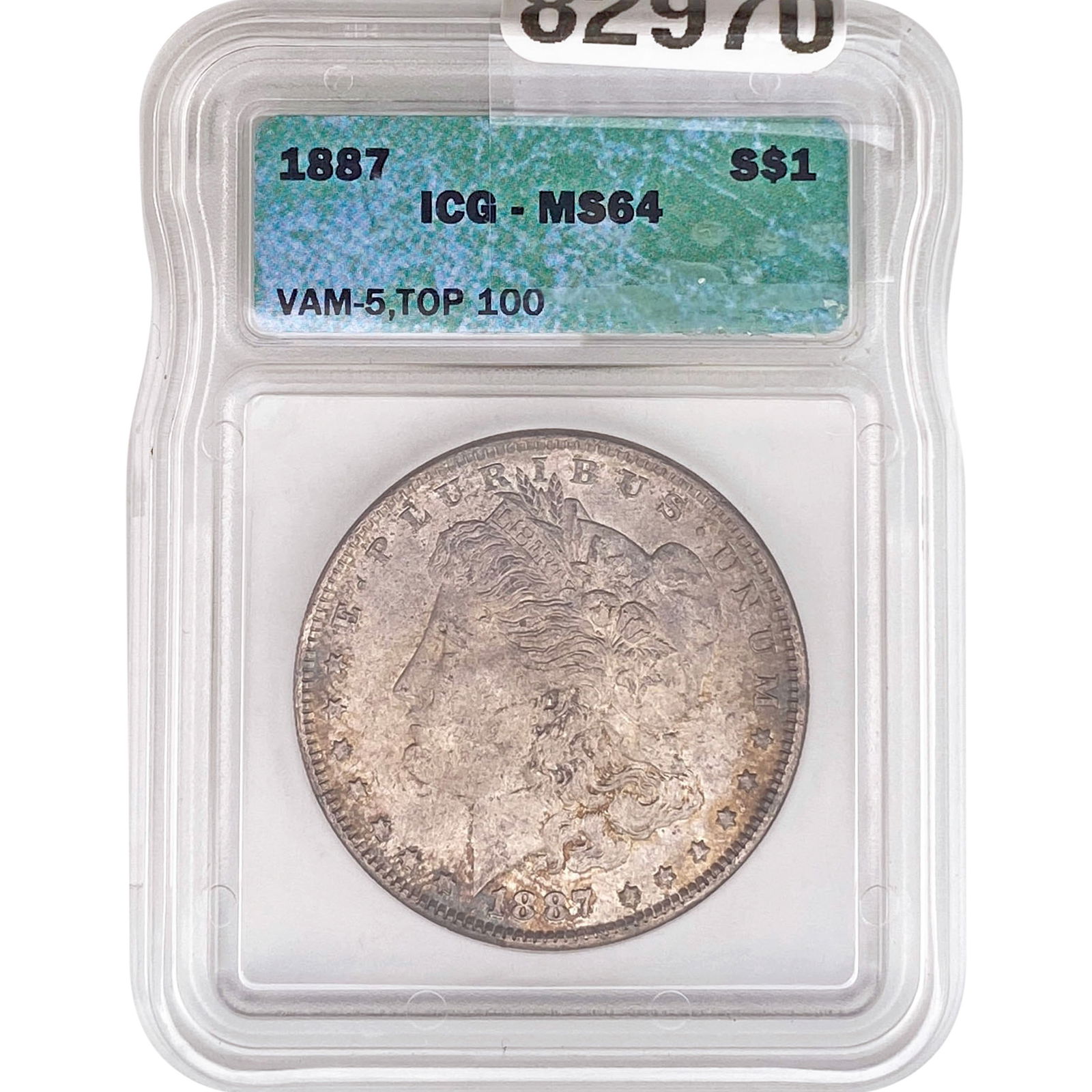 1887 Morgan Silver Dollar ICG MS64 VAM-5 Top 100 (1 of 2)