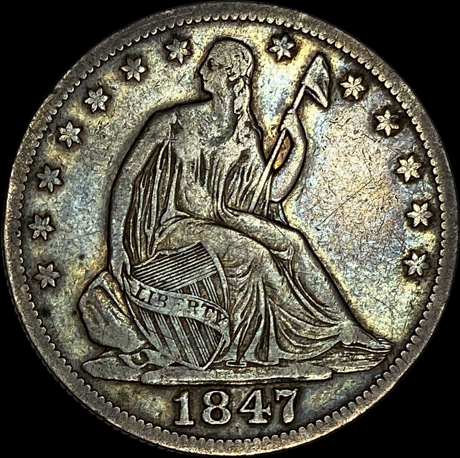 1847-O Silver Half Dollar LIGHTLY CIRCULATED: 1847-O Silver Half Dollar LIGHTLY CIRCULATED