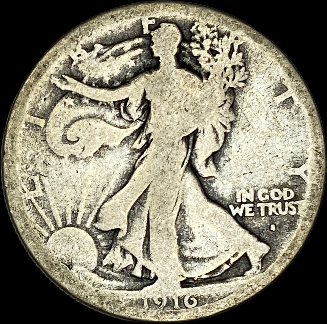 1916 Walking Liberty Half Dollar LIGHTLY CIRCULATED: 1916 Walking Liberty Half Dollar LIGHTLY CIRCULATED