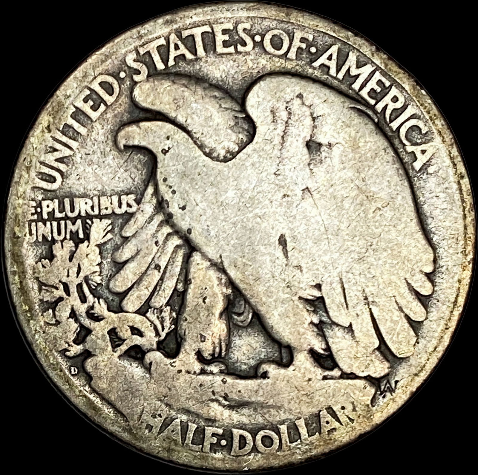 1921-S Silver Walking Liberty Half Dollar NICELY CIRCULATED - 2