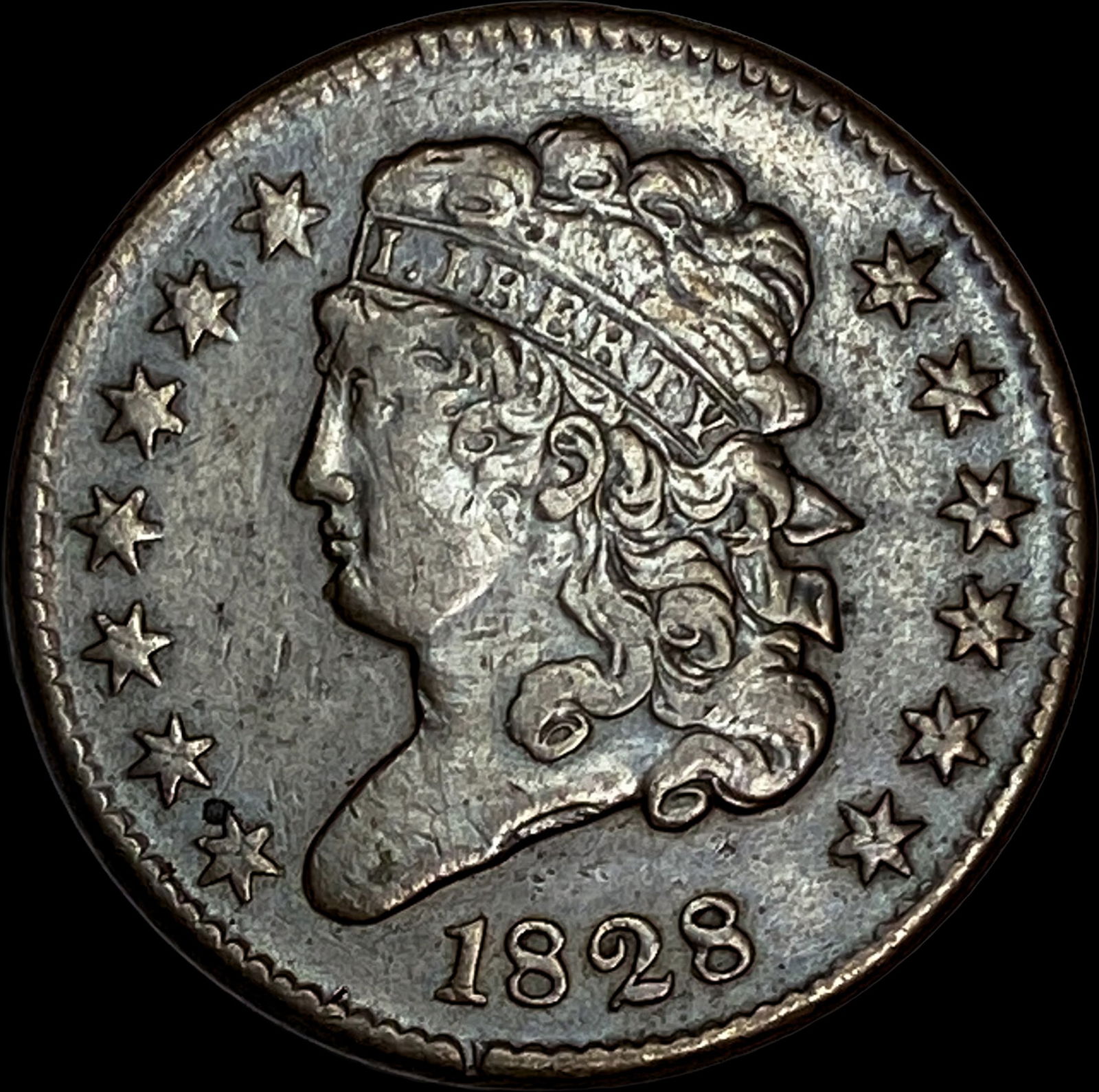 1828 Copper Half Cent CLOSELY UNCIRCULATED (1 of 2)