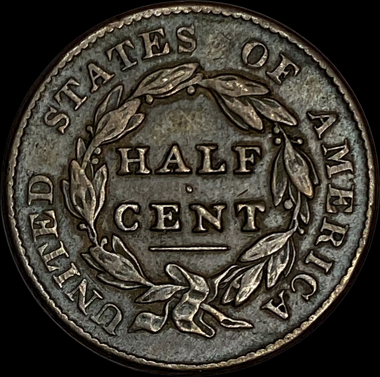 1828 Copper Half Cent CLOSELY UNCIRCULATED - 2