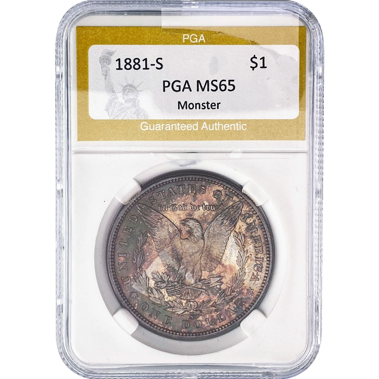 1881-S Morgan Silver Dollar PGA MS65 Monster: 1881-S Morgan Silver Dollar PGA MS65 Monster