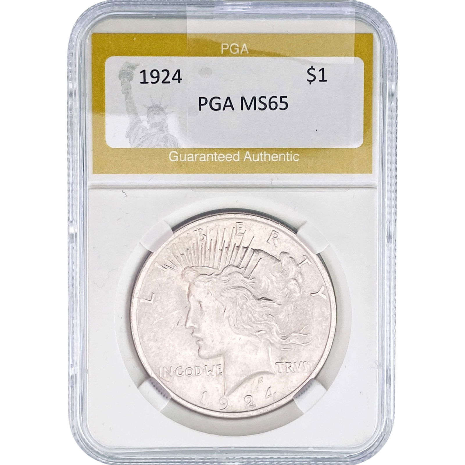 1924 Silver Peace Dollar PGA MS65 (1 of 2)