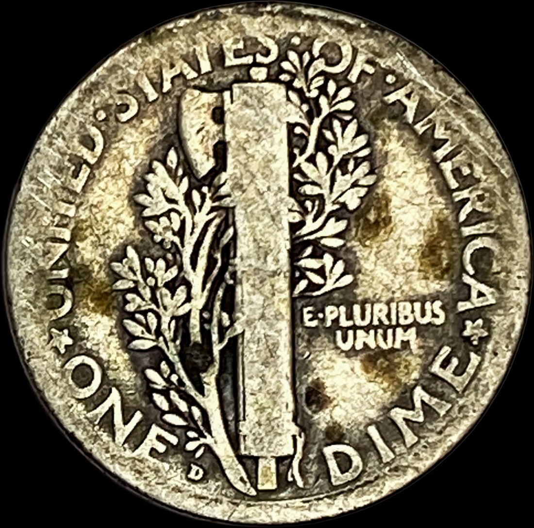 1921-D Silver Mercury Dime NICELY CIRCULATED - 2